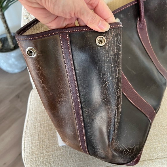 Authentic Hermes Garden Party PM Amazonia Leather Tote Bag Vintage - Picture 6 of 15